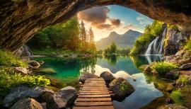 imagegratuite.com_00000319_L_f2-lake-cave-sunset