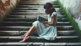 imagegratuite.com_00000477_M_d3-Woman-sitting-outdoor-staircase-to-read