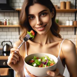 imagegratuite.com_00000490_M_d3-woman-going-eat-salad-in-kitchen