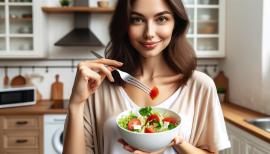 imagegratuite.com_00000491_M_d3-woman-going-eat-salad-in-kitchen